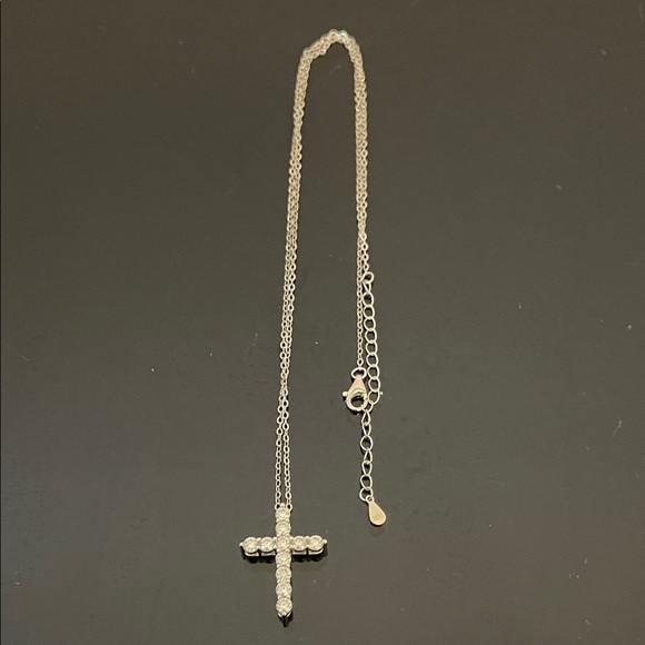 ๐1.1Ctw Moissanite 18K Gold Plated Jesus Cross Pendant Necklace GRA Certificate - Picture 8 of 12